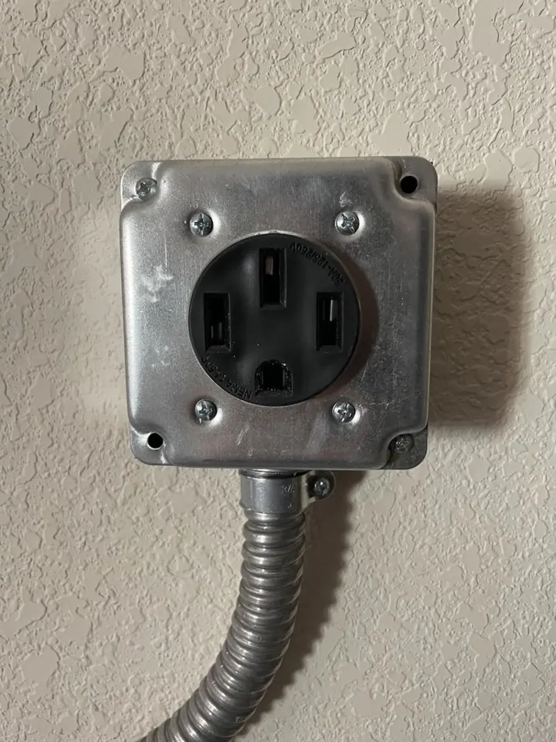 NEMA 14-50 outlet installed for Smart Home Electrical in Union Vale
